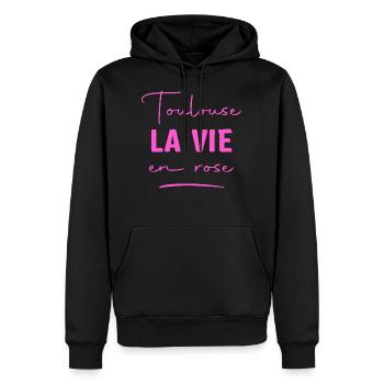 Toulouse T-Shirt Geschenk Toulouse - Männer Premium Bio Hoodie - Schwarz - Vorne - Nico (187cm)