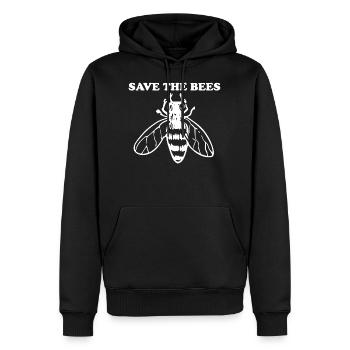 Save the Bees Bienen Umweltschutz Geschenkidee - Männer Premium Bio Hoodie - Schwarz - Vorne - Nico (187cm)