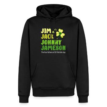 St Patricks Day, St Patricks Day irisch, Paddy, - Männer Premium Bio Hoodie - Schwarz - Vorne - Nico (187cm)