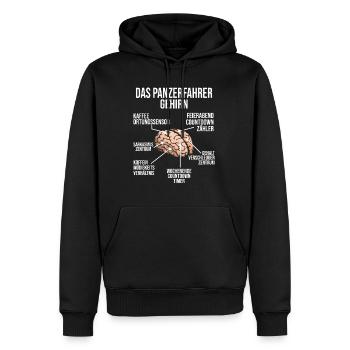 Panzerfahrer Gehirn Panzer Fahrer Militär - Männer Premium Bio Hoodie - Schwarz - Vorne - Nico (187cm)