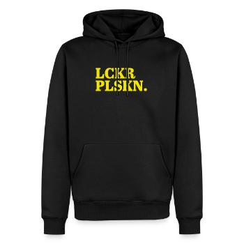 Lecker Pilsken Pottsprache Ruhrpott Bier Lustig - Männer Premium Bio Hoodie - Schwarz - Vorne - Nico (187cm)