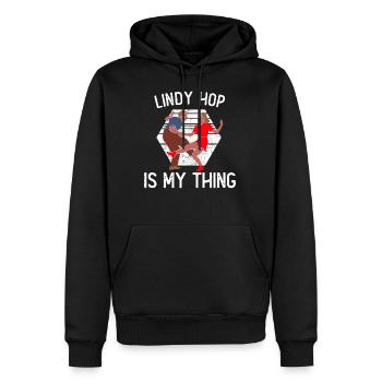 Lindy Hop | Swing | Swing Musik | Geschenkidee - Männer Premium Bio Hoodie - Schwarz - Vorne - Nico (187cm)