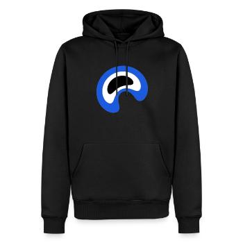 INTER (SAMBA Herrari) - Sweat à capuche Premium bio Homme - noir - Devant - Nico (187cm)