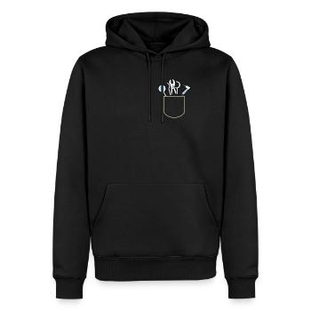 Outils dentistes Dans La poche poitrine Dentiste - Sweat à capuche Premium bio Homme - noir - Devant - Nico (187cm)