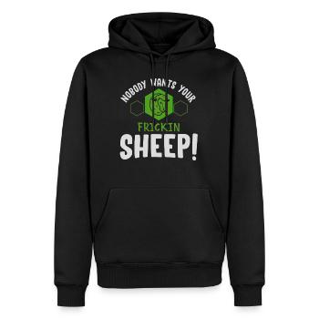 Jeu de société, jeu de société colons, moutons, - Sweat à capuche Premium bio Homme - noir - Devant - Nico (187cm)