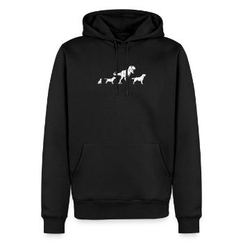 Labrador Design für einen Hundebesitzer - Männer Premium Bio Hoodie - Schwarz - Vorne - Nico (187cm)