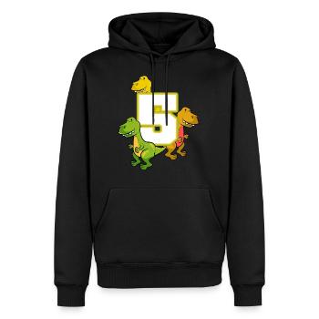 5 Jahre Geburtstags Dinos Jungs Saurier - Männer Premium Bio Hoodie - Schwarz - Vorne - Nico (187cm)