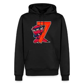 Sohn 7 Jahre alt Ninja - Männer Premium Bio Hoodie - Schwarz - Vorne - Nico (187cm)