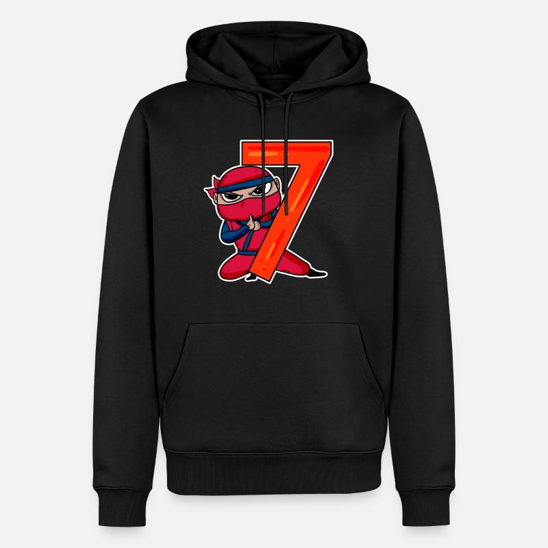 Fils Ninja de 7 ans - Sweat à capuche Premium bio Homme - noir