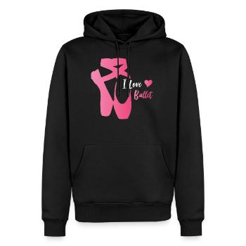 Ballerina Ballet Schuhe Tänzerin Damen / Mädchen - Männer Premium Bio Hoodie - Schwarz - Vorne - Nico (187cm)