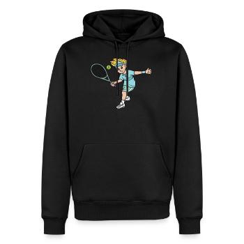 Motif du joueur de tennis pour enfants tennis pour enfants - Sweat à capuche Premium bio Homme - noir - Devant - Nico (187cm)