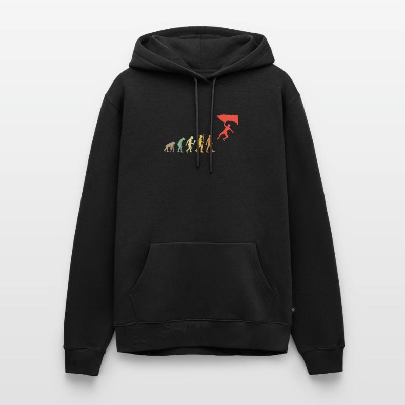 Vintage Bouldern Evolution Klettern Geschenkidee Männer Premium Bio Hoodie
