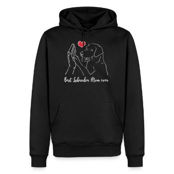 Meilleure maman labrador jamais maman labrador retriever - Sweat à capuche Premium bio Homme - noir - Devant - Nico (187cm)