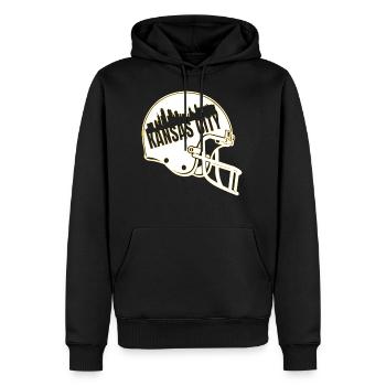 Kansas City Football Touchdown KC rétro - Sweat à capuche Premium bio Homme - noir - Devant - Nico (187cm)