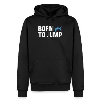 Born To Jump Saut à la perche Chemise Cadeau - Sweat à capuche Premium bio Homme - noir - Devant - Nico (187cm)