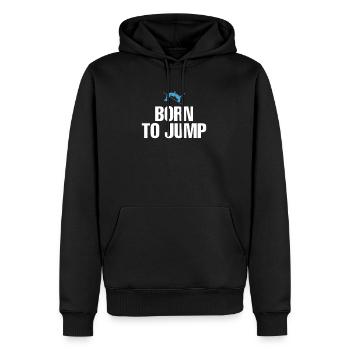 Cadeau de chemise Born To Jump Pole Vault - Sweat à capuche Premium bio Homme - noir - Devant - Nico (187cm)
