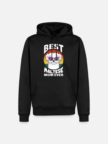Best Maltese Mom Ever Beste Malteser Mama Hunde - Männer Premium Bio Hoodie - Schwarz