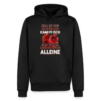 Lustiges Design Fische Aquaristik Aquarianer - Männer Premium Bio Hoodie - Schwarz - Vorne - Nico (187cm)
