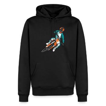 Motocross Rider Biker Motorcycle Children Men - Männer Premium Bio Hoodie - Schwarz - Vorne - Nico (187cm)