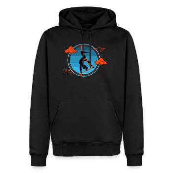 Aerialdance, Aerial dance aerial yoga, air, - Men’s Premium Organic Hoodie - black - Front - Nico (187cm)