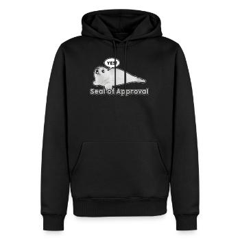 Seal of Approval Geschenkee amateurs d’animaux - Sweat à capuche Premium bio Homme - noir - Devant - Nico (187cm)