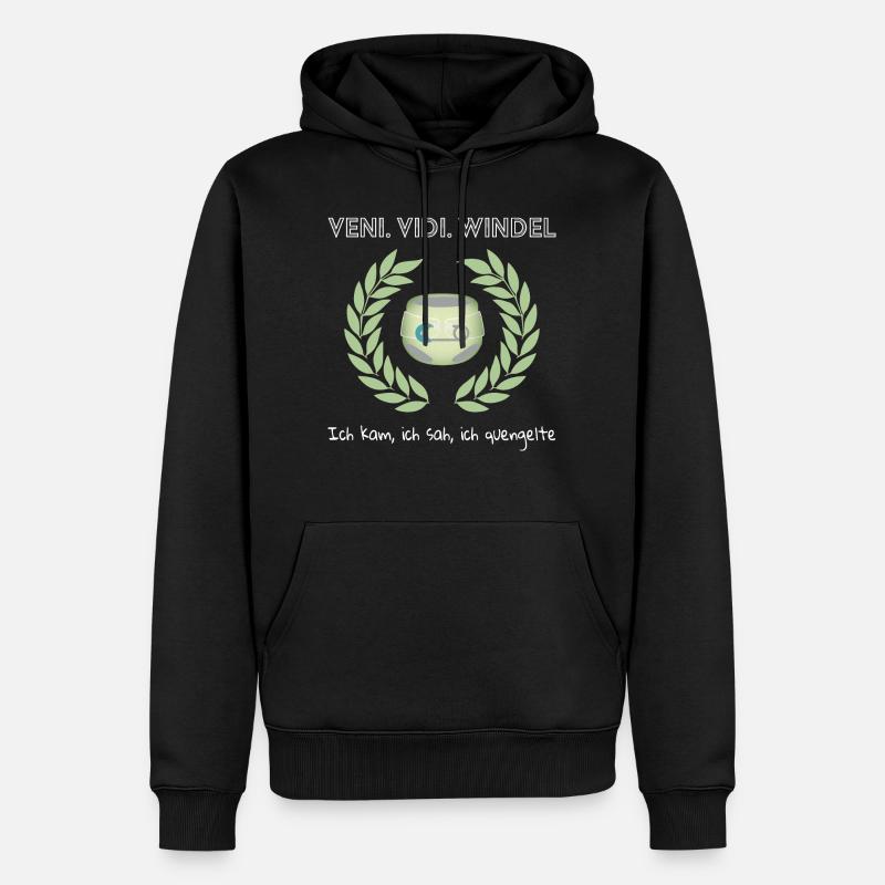 Veni. Vidi. Windel - Männer Premium Bio Hoodie - Schwarz