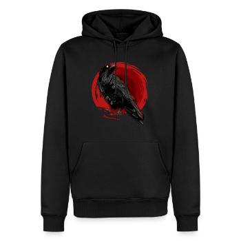 Rabe, Rabe Hexe, Edgar Allen Poe, - Männer Premium Bio Hoodie - Schwarz - Vorne - Nico (187cm)