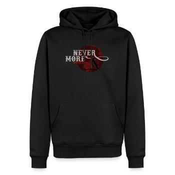 Rabe, Rabe Schädel, Hexe, - Männer Premium Bio Hoodie - Schwarz - Vorne - Nico (187cm)