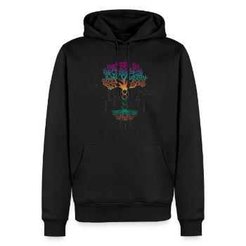 Lebensbaum, Lebensbaum Baum des lebens, Genetik, - Männer Premium Bio Hoodie - Schwarz - Vorne - Nico (187cm)