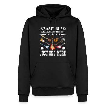 Lustiger Gitarren Spruch Gitarrenspieler Musiker G - Männer Premium Bio Hoodie - Schwarz - Vorne - Nico (187cm)