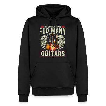 Lustiger Gitarren Spruch Gitarrenspieler Musiker G - Männer Premium Bio Hoodie - Schwarz - Vorne - Nico (187cm)