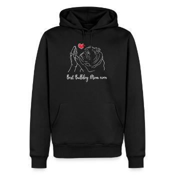 Best English Bulldog Mom Ever Bulldoggen Mama - Sweat à capuche Premium bio Homme - noir - Devant - Nico (187cm)