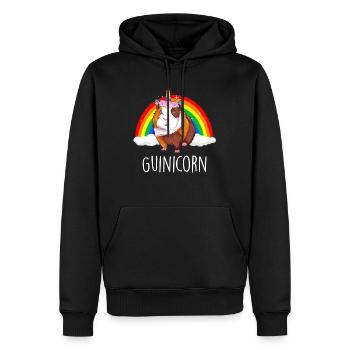 Cobaye Licorne Guinée Pig Guinicorn - Sweat à capuche Premium bio Homme - noir - Devant - Nico (187cm)