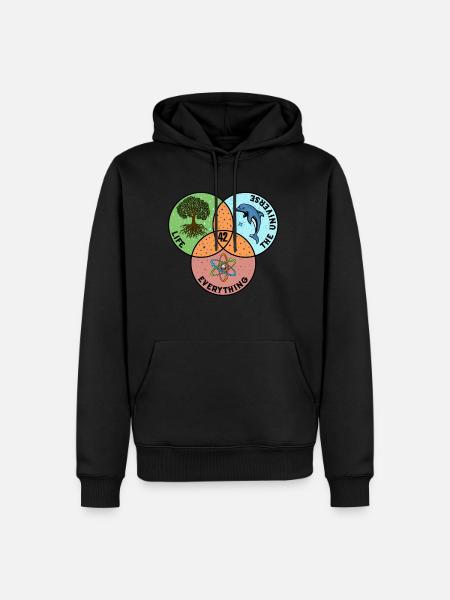 42 The Answer To Life Universe And Everything - Männer Premium Bio Hoodie - Schwarz