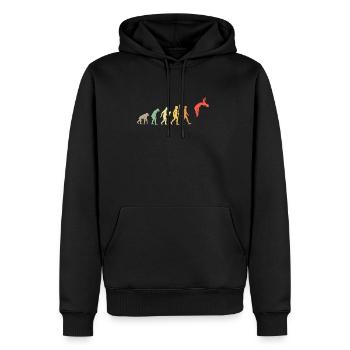 Vintage Parkour Evolution Outdoor Sport Geschenk - Männer Premium Bio Hoodie - Schwarz - Vorne - Nico (187cm)