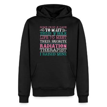 Stolze Strahlung Therapeut Eltern Shirts - Männer Premium Bio Hoodie - Schwarz - Vorne - Nico (187cm)