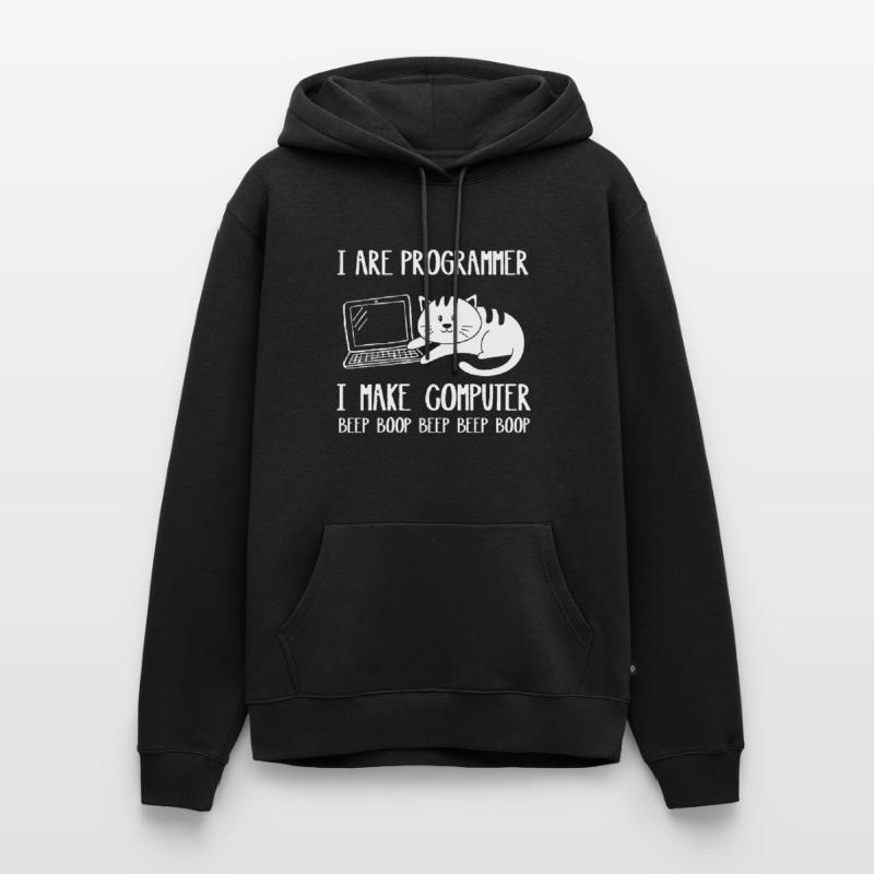 I Are Programmer Cat I Make Computer Beep Boop Men’s Premium Organic Hoodie