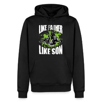 Cool Like Father, Like Son Snowmobile Fahrer - Sweat à capuche Premium bio Homme - noir - Devant - Nico (187cm)
