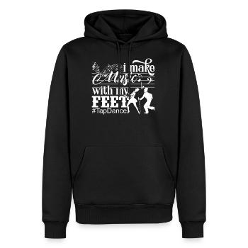Tap Dancer Tap Dancer macht Musik mit meinen Füßen - Männer Premium Bio Hoodie - Schwarz - Vorne - Nico (187cm)