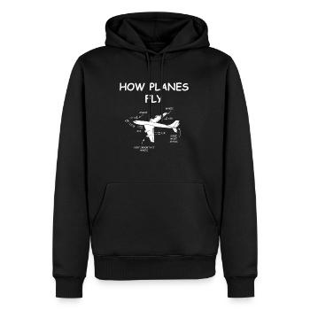 How Planes Fly Magic Magic Air Plane Ontrie - Men’s Premium Organic Hoodie - black - Front - Nico (187cm)