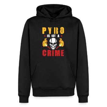 Pyro is not a crime Pyro n’est pas un crime - Sweat à capuche Premium bio Homme - noir - Devant - Nico (187cm)