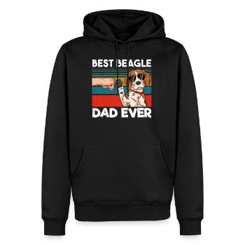 Meilleur Beagle Dad Ever - Sweat à capuche Premium bio Homme - noir - Devant - Nico (187cm)