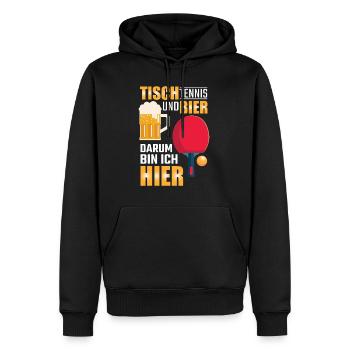 Lustiges Tischtennis Geschenk - Männer Premium Bio Hoodie - Schwarz - Vorne - Nico (187cm)