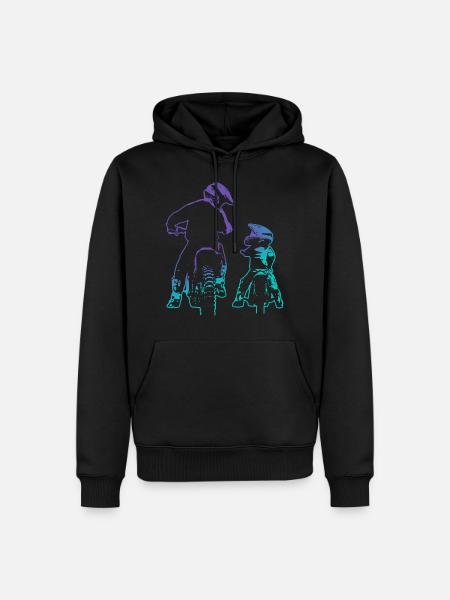 Dirt Bike Papa Fils Motocross - Sweat à capuche Premium bio Homme - noir