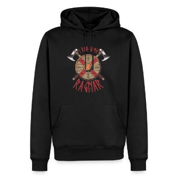 Wikinger, Wikinger Odin, Nordisch, - Männer Premium Bio Hoodie - Schwarz - Vorne - Nico (187cm)
