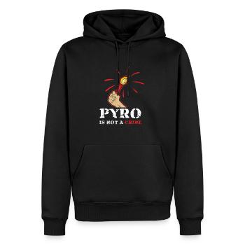Pyro is no crime Pyrotechnie n’est pas un crime - Sweat à capuche Premium bio Homme - noir - Devant - Nico (187cm)