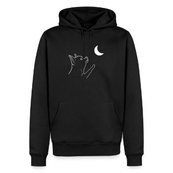 Chihuahua Puppy touch Moon - Sweat à capuche Premium bio Homme - noir - Devant - Nico (187cm)