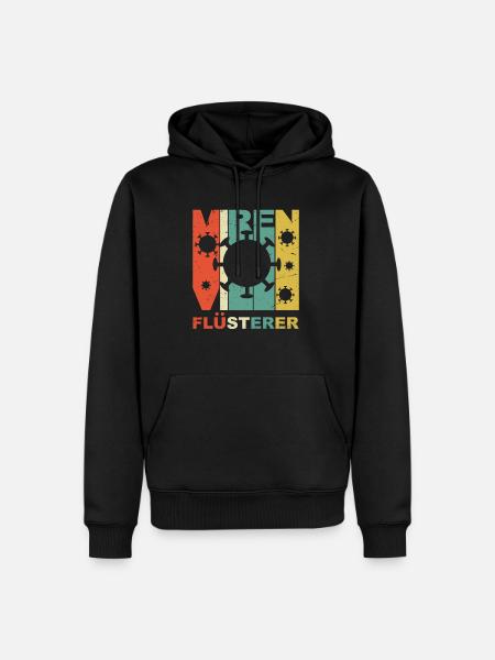 Viren Flüsterer Vintage - Männer Premium Bio Hoodie - Schwarz
