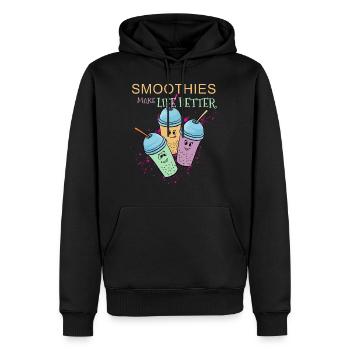 Les smoothies rendent la vie meilleure cadeau de fruits sains - Sweat à capuche Premium bio Homme - noir - Devant - Nico (187cm)