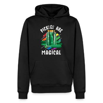 Concombre, concombre de vinaigre, plantes, - Sweat à capuche Premium bio Homme - noir - Devant - Nico (187cm)
